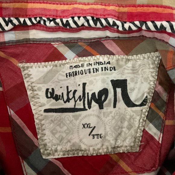 Quick Silver Mens XXL Multi Color Plaid Short Sleeve Casual Shirt Button Up - Picture 3 of 9